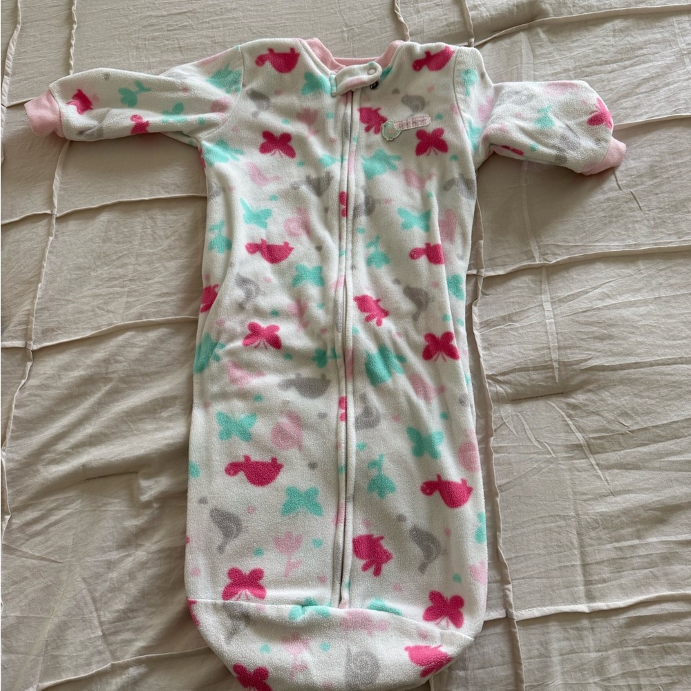 Carter's Baby Sleep Sack with Pink and Green Patterns